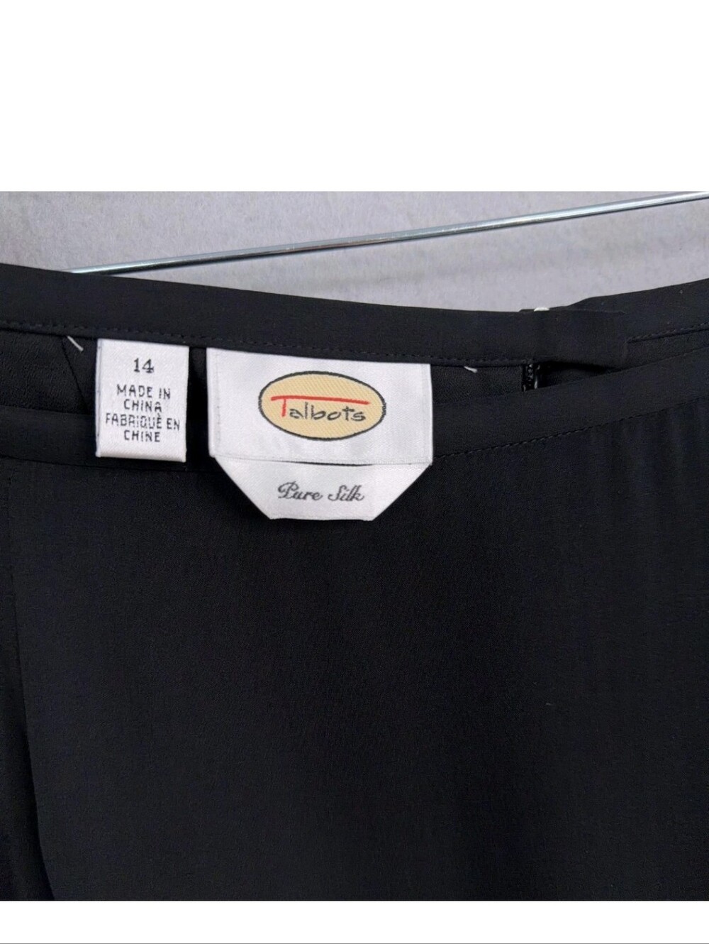 Talbots Black Flowing Silk Maxi Skirt - Picture 3 of 8